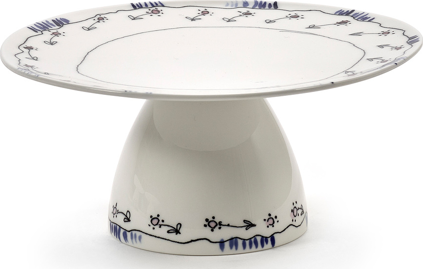 Midnight Flowers Anemone Milk Plat de service, 20 cm