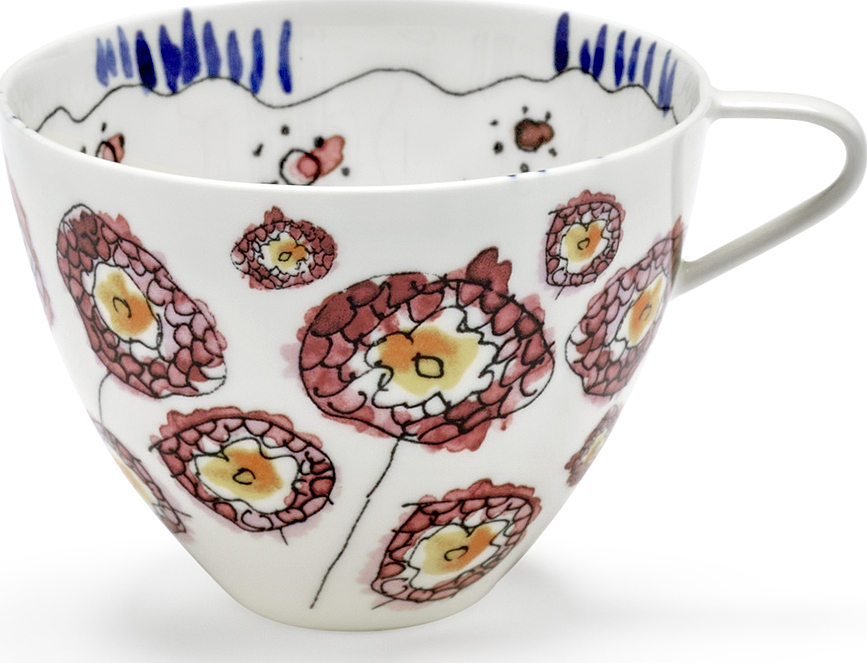 Midnight Flowers Anemone Milk Šalica za cappuccino 200 ml