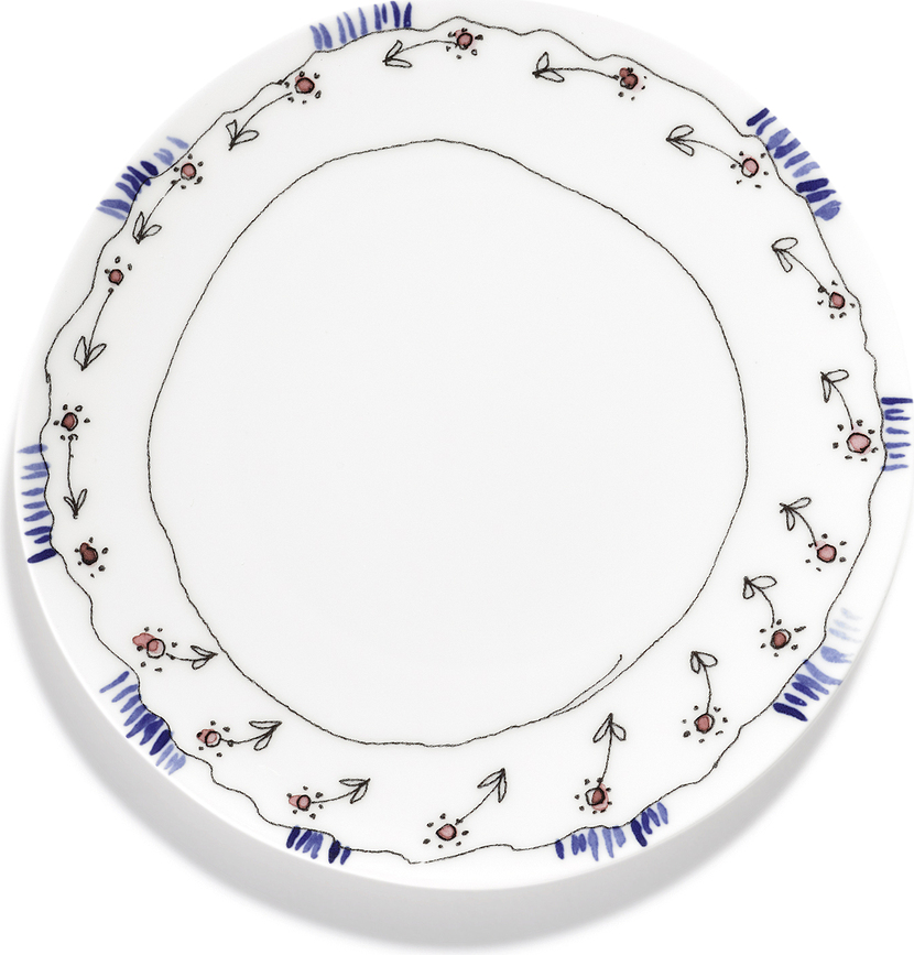 Midnight Flowers Anemone Milk Tanjur za doručak 20 cm