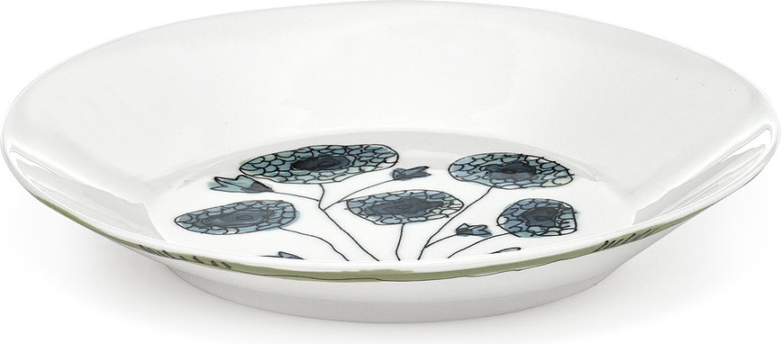 Midnight Flowers Anemone Vaniglia Assiettes creuses 18 cm, couleur vanille, lot de 2