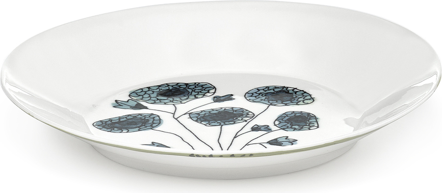 Midnight Flowers Anemone Vaniglia Assiettes creuses 22 cm, couleur vanille, lot de 2