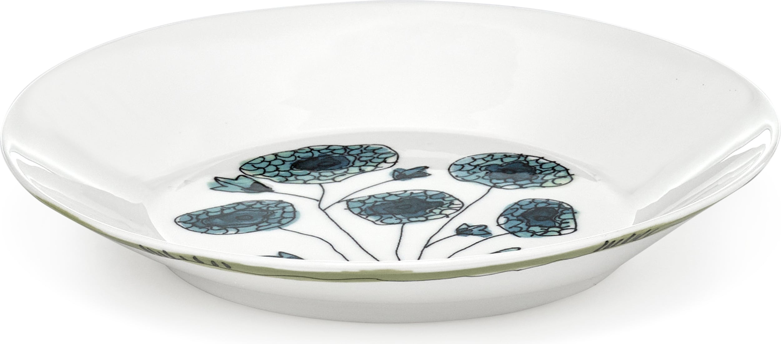 Midnight Flowers Anemone Vaniglia Tiefe Teller 18 cm, cremefarben, 2 St.