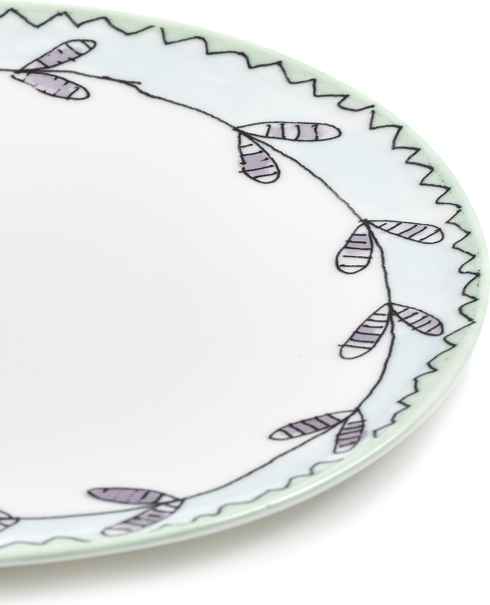 Midnight Flowers Dark Viola Assiettes à dessert 16 cm, violet foncé, lot de 2