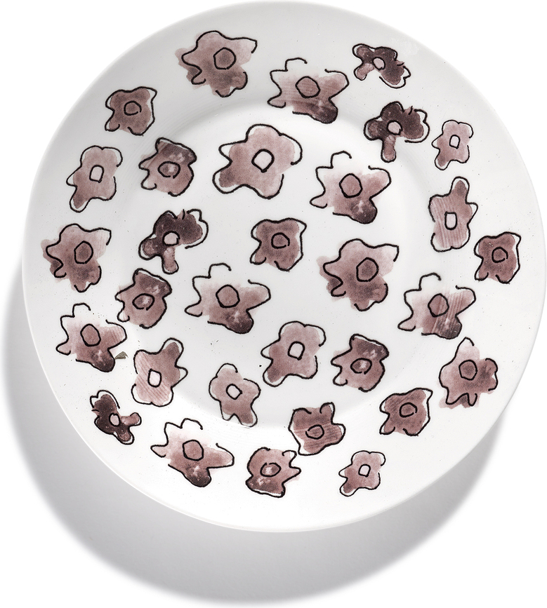 Midnight Flowers Camelia Πιάτο βαθύ, μελιτζανί, 22 εκ