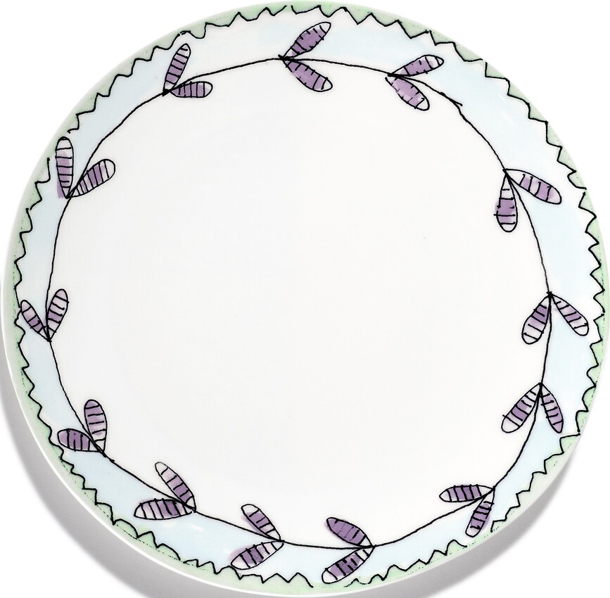 Midnight Flowers Blossom Milk Assiettes plates 24 cm, blanches à motif floral, lot de 2