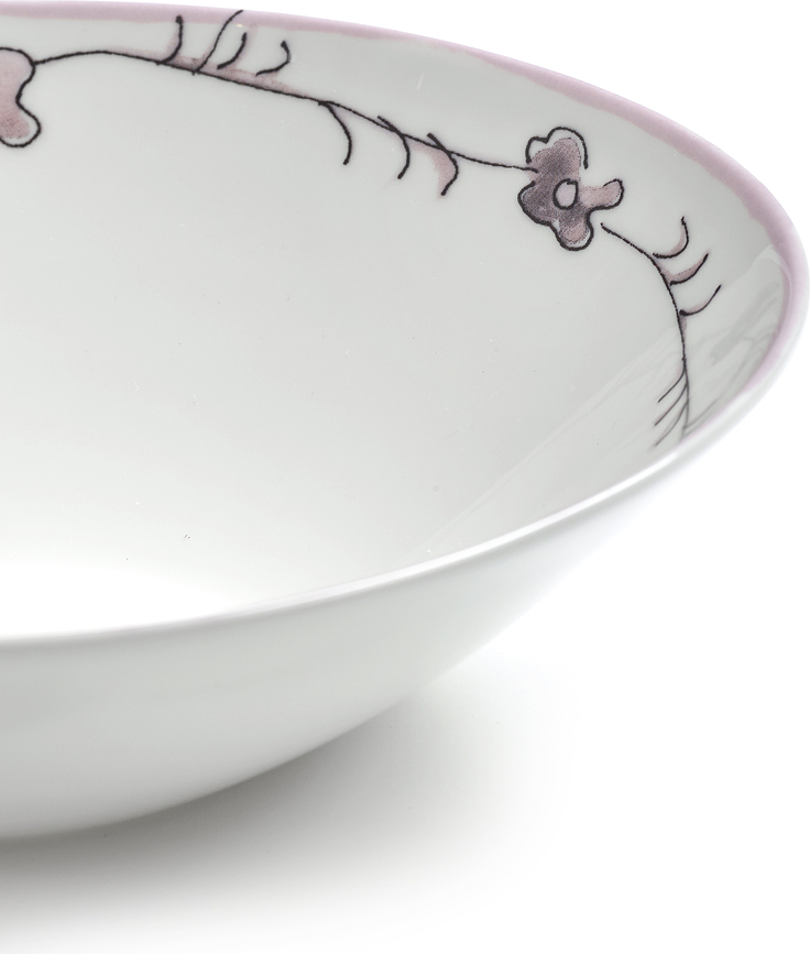 Midnight Flowers Blossom Milk Bols 22 cm, lot de 2