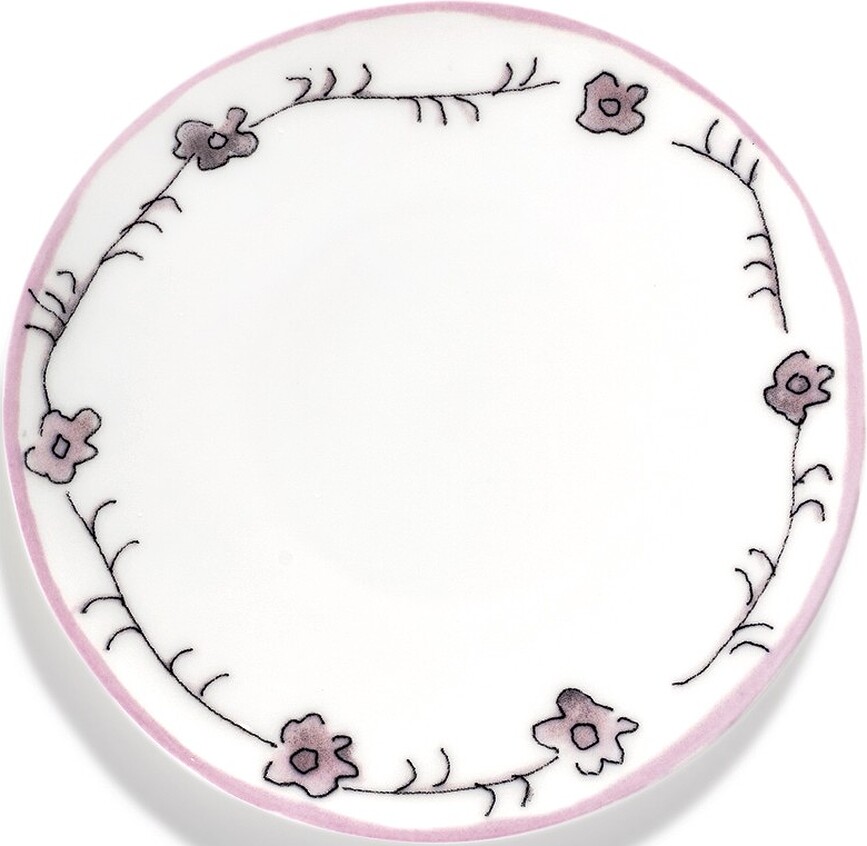 Midnight Flowers Dark Viola Assiettes à pain 11,5 cm, violet foncé, lot de 2