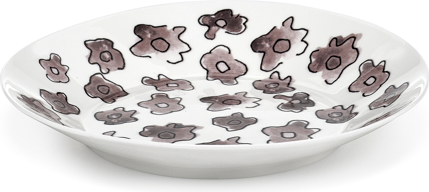 Midnight Flowers Dark Viola Assiettes creuses 18 cm, violet foncé, lot de 2