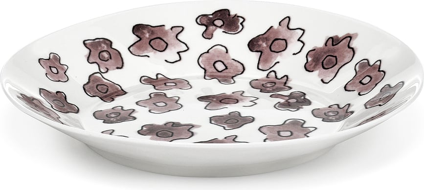 Midnight Flowers Dark Viola Βαθύ Πιάτο, 18 cm