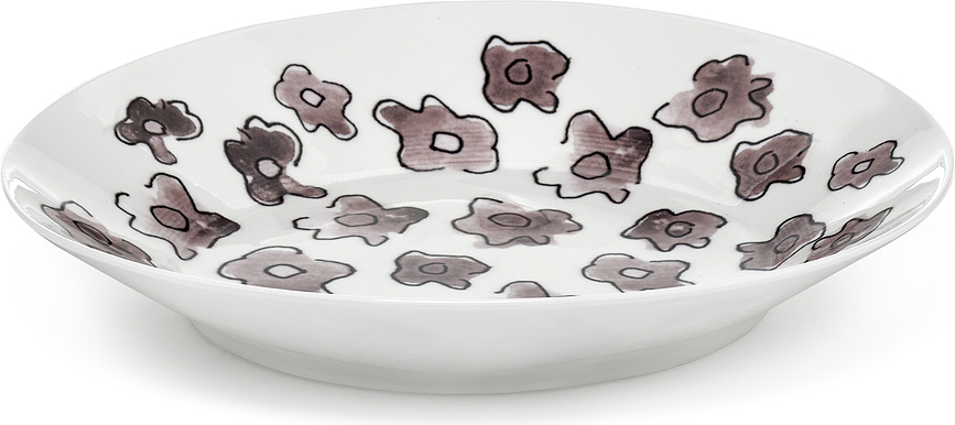 Midnight Flowers Dark Viola Βαθύ Πιάτο, 22 εκ.