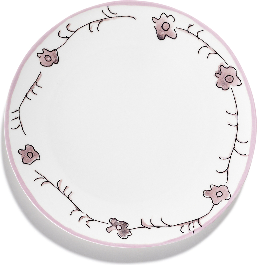 Midnight Flowers Dark Viola Tanjur za glavno jelo 24 cm