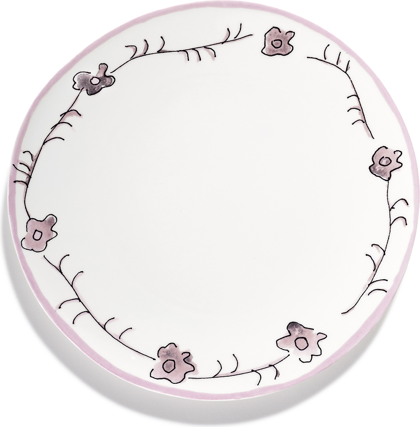 Midnight Flowers Dark Viola Tanjur za glavno jelo 28 cm