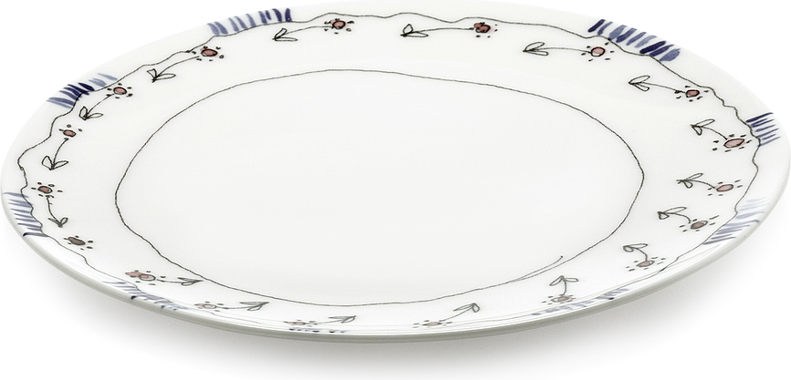 Midnight Flowers Camelia Krožnik za zajtrk, Aubergine, 20 cm