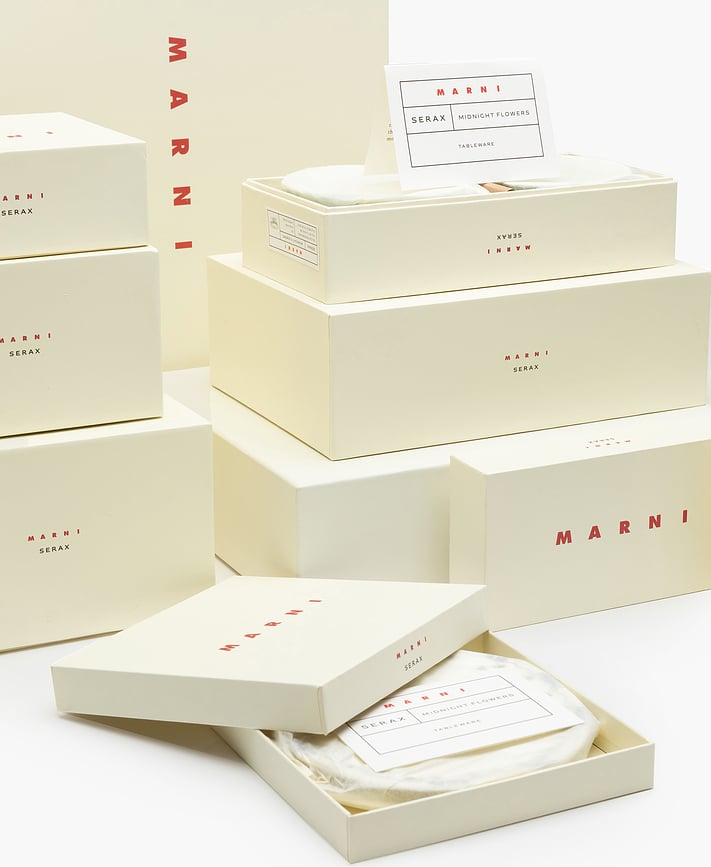 Midnight Flowers Camelia Aubergine Krožnika za serviranje, 31 cm, barva jajčevca, 2 kosa