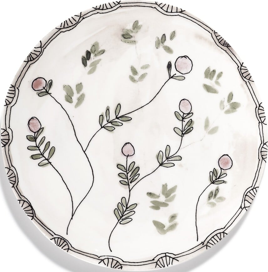 Midnight Flowers Mirtillo Nude dinerborden 24 cm, nude, 2 st.
