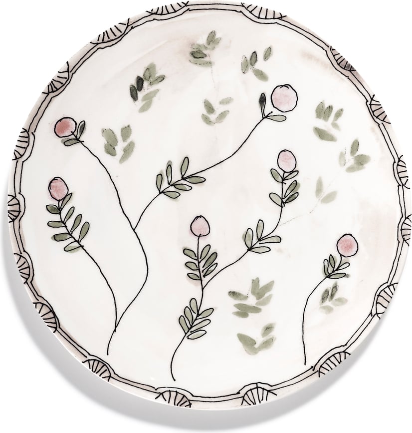 Midnight Flowers Mirtillo Nude Πιάτο Φαγητού, 24 εκ.