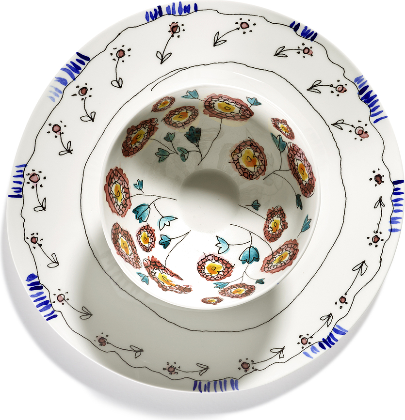 Midnight Flowers Anemone Vaniglia Skleda, 15 cm