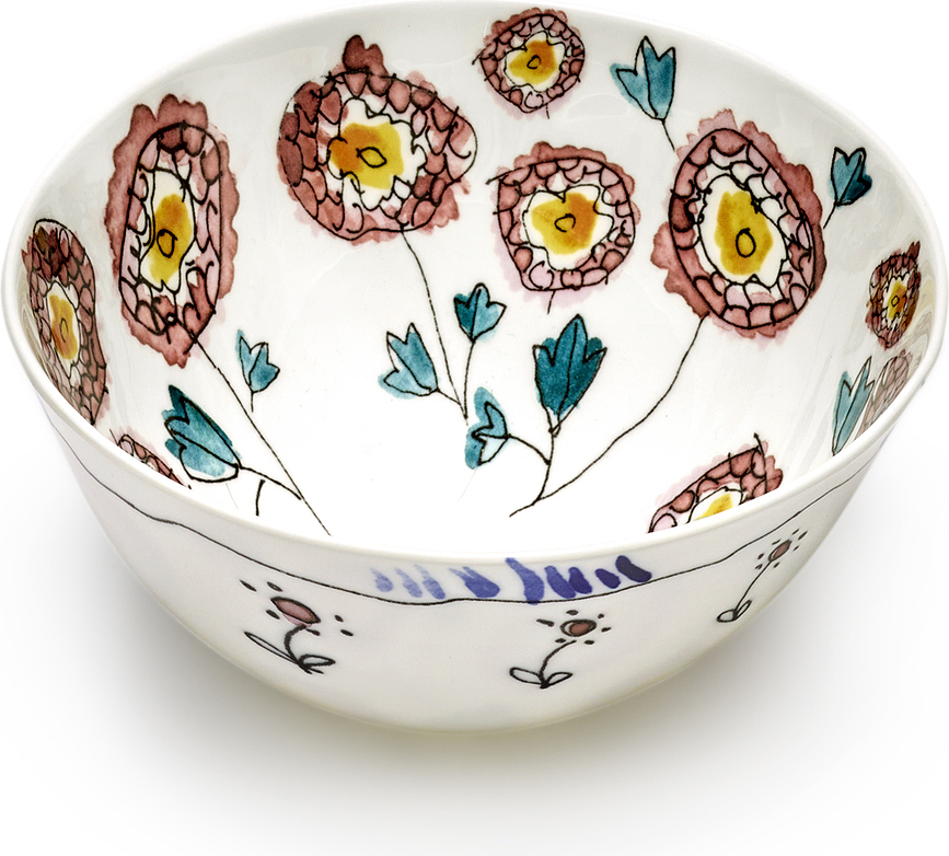 Midnight Flowers Anemone Vaniglia Μπολ, 15 εκ