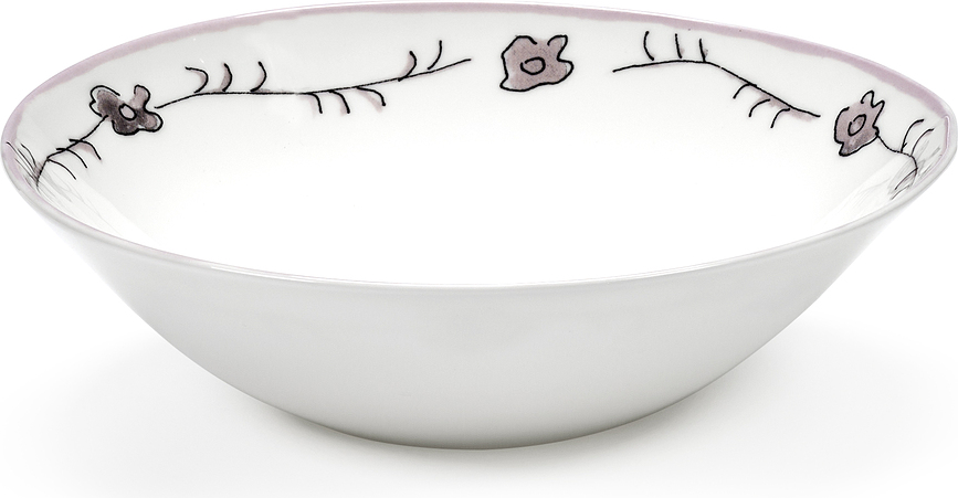 Midnight Flowers Μπολ χαμηλό, 18 cm, Dark Viola