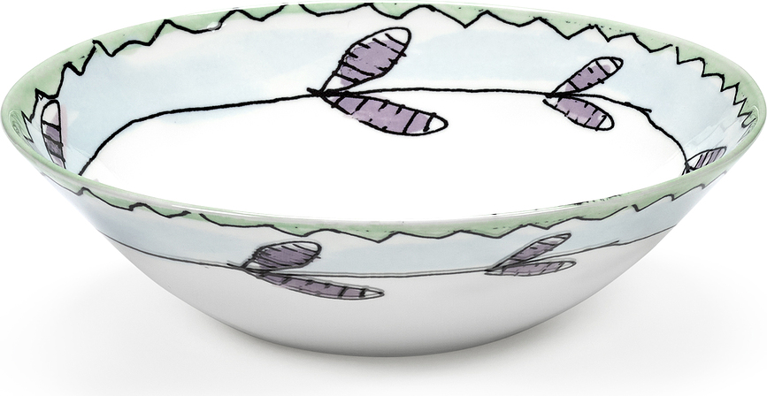 Midnight Flowers Μπολ χαμηλό, 18 εκ.