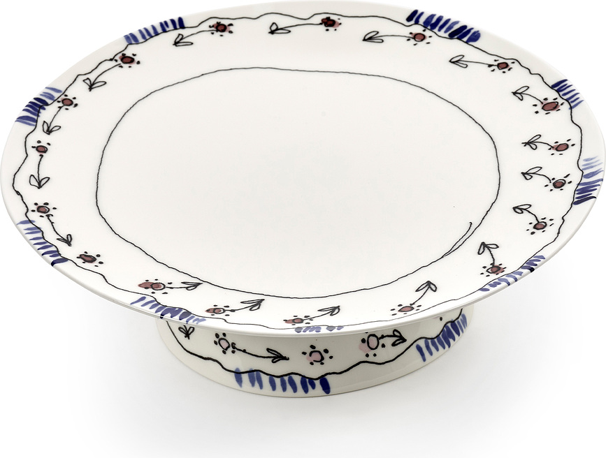 Midnight Flowers Blossom Milk Patera 28 cm