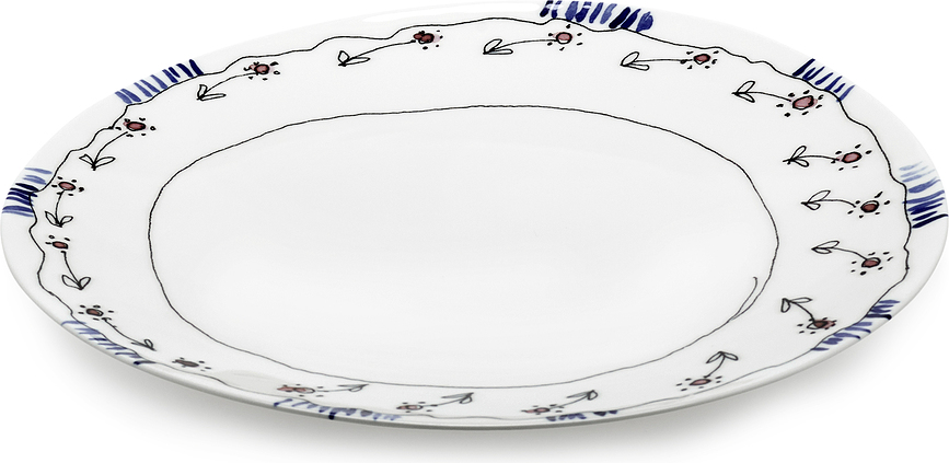 Midnight Flowers Camelia Πιάτο Φαγητού, 28 εκ., μελιτζανί