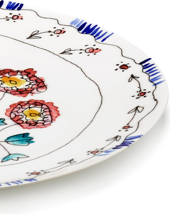 Midnight Flowers Camelia Tanjur za posluživanje 35 cm patlidžan