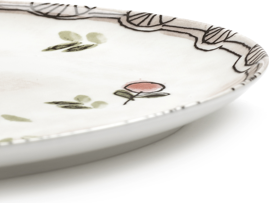 Midnight Flowers Camelia Pladenj ovalen, 35 cm, Aubergine