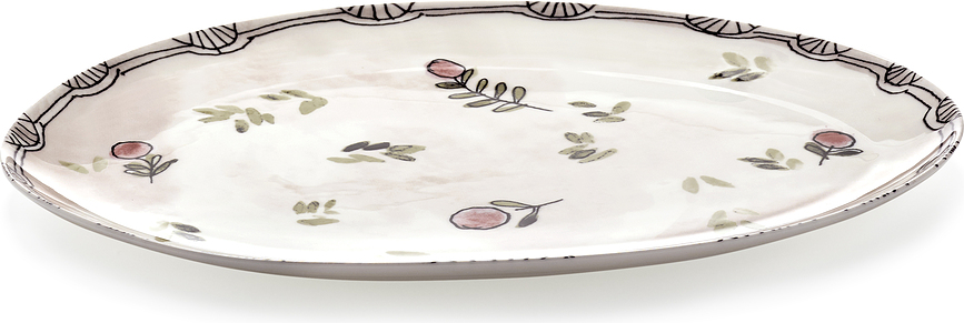 Midnight Flowers Camelia Pladenj ovalen, 35 cm, Aubergine