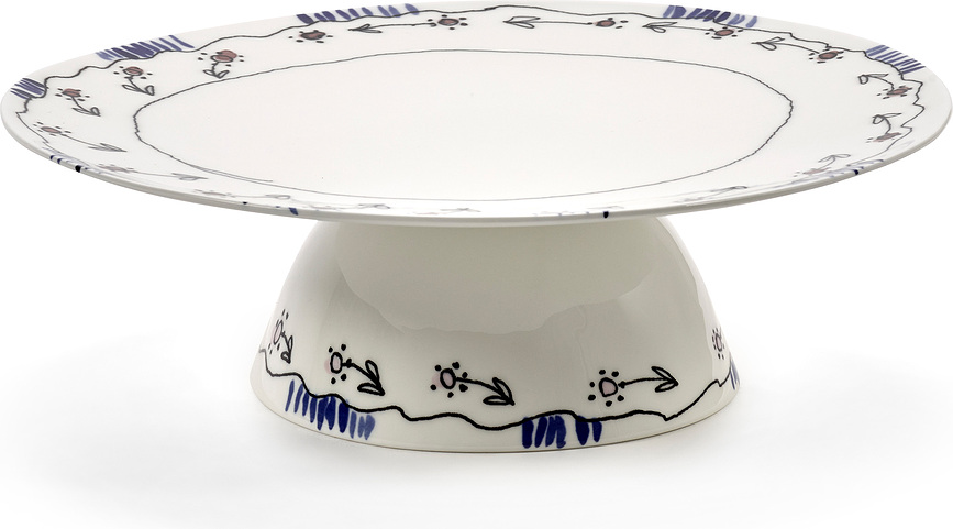 Midnight Flowers Plat de service 28 cm