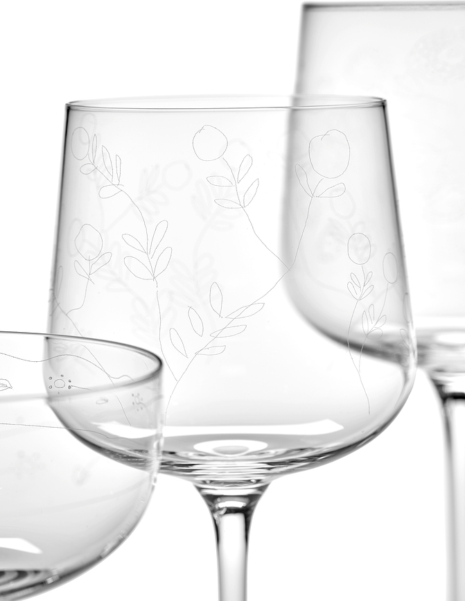 Midnight Flowers Ποτήρι, για λευκό κρασί, 400 ml