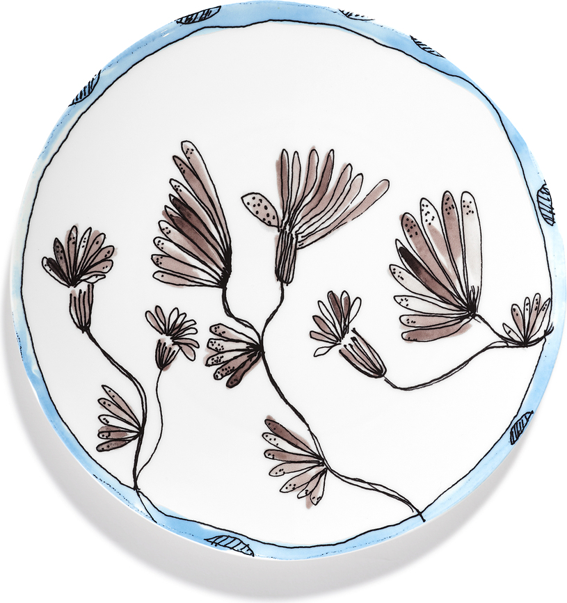 Midnight Flowers Servirni krožnik, 31 cm