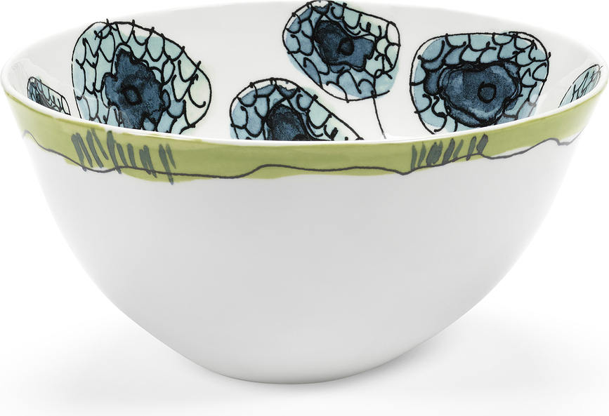 Midnight Flowers Skleda za serviranje, 22 cm