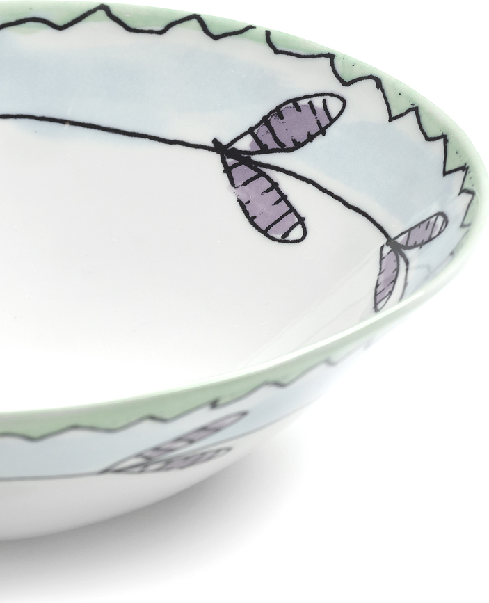 Midnight Flowers Blossom Milk Nizki skledi, 18 cm, 2 kosa