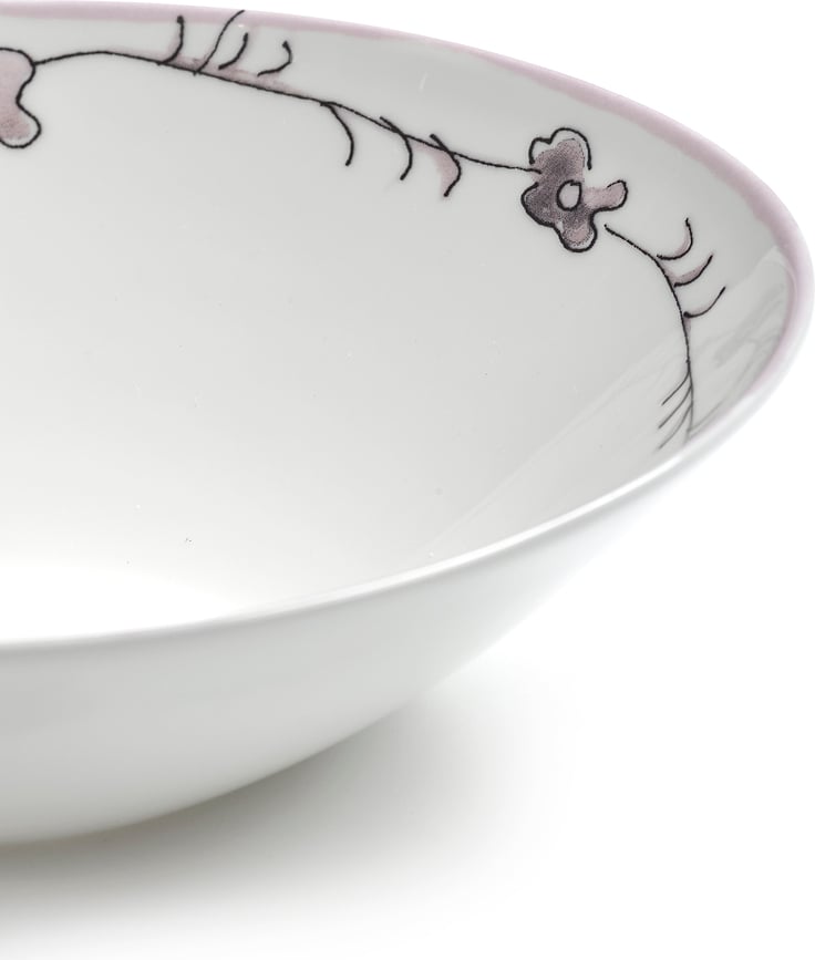 Midnight Flowers Blossom Milk Nizki skledi, 18 cm, 2 kosa