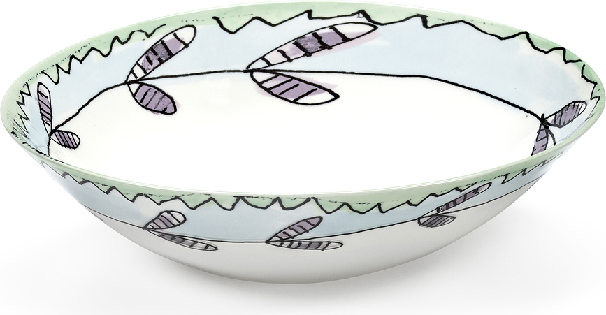 Midnight Flowers Skledi, 22 cm, 2 kosa