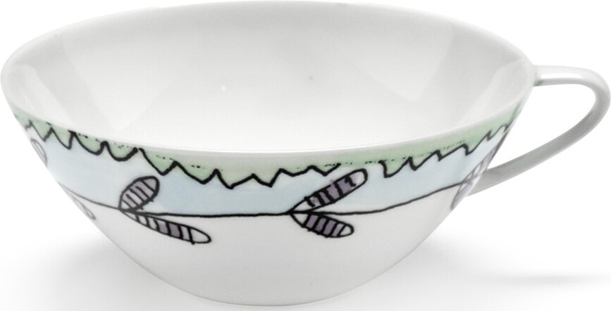 Midnight Flowers Skodelici za kavo, 100 ml, 2 kosa