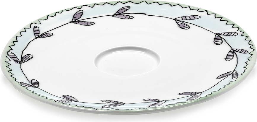 Midnight Flowers Soucoupes pour tasses à cappuccino 14,5 cm, lot de 2