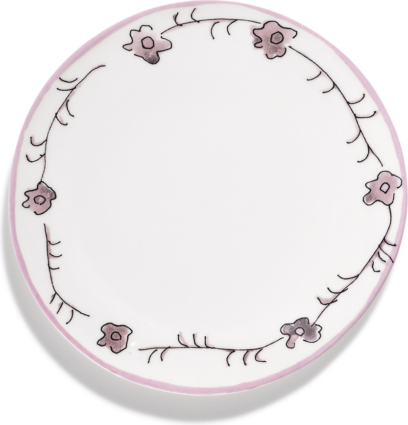 Midnight Flowers Tanjur za desert Dark Viola 16 cm