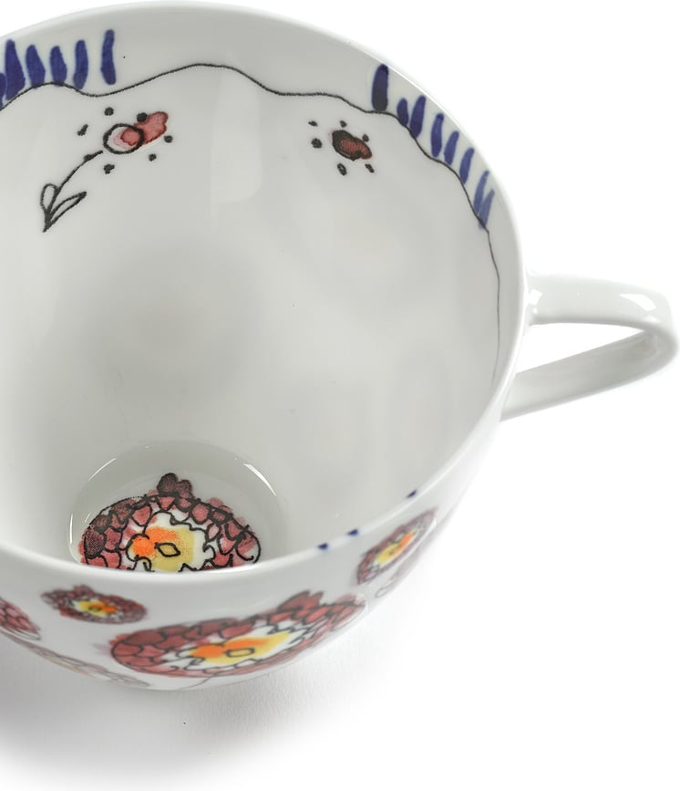 Midnight Flowers Blossom Milk Tasses à cappuccino 200 ml, lot de 2