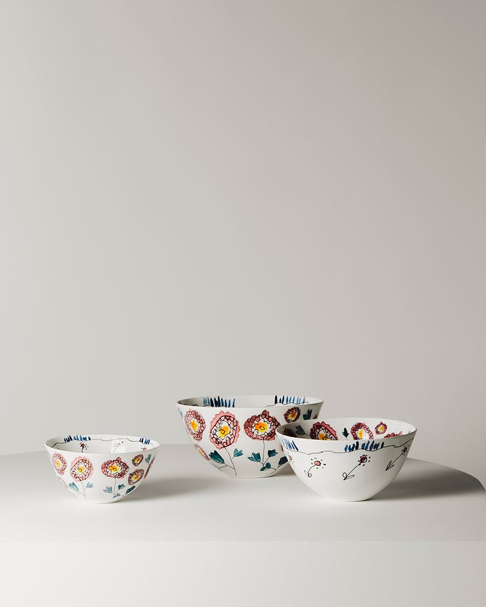 Midnight Flowers Anemone Vaniglia Zdjela 18 cm