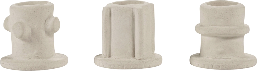 Molly Κηροπήγια για κλασικά κεριά, 4,5 cm, μπεζ, 3 τμχ