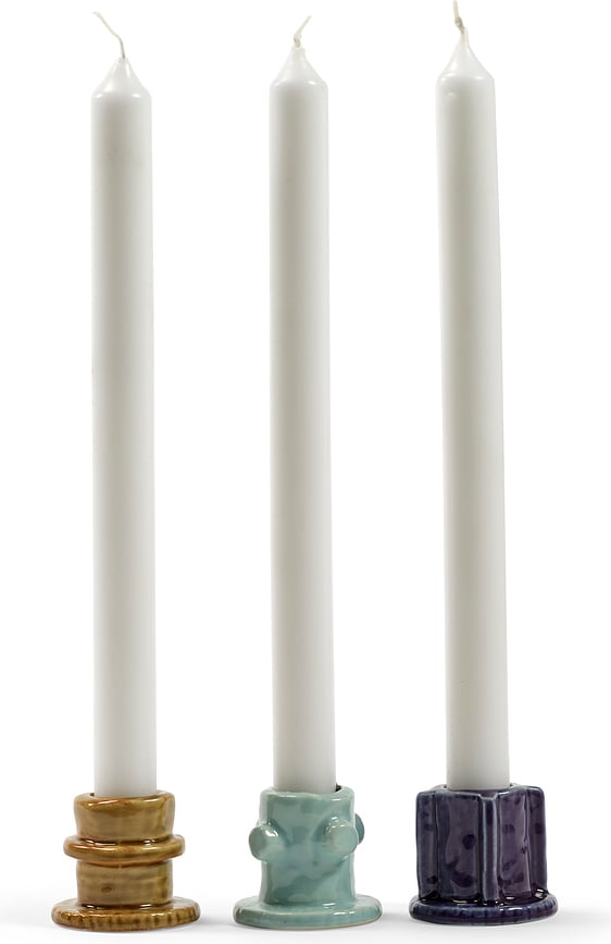 Molly Svijećnjaci plavo-smeđi 3 kom.