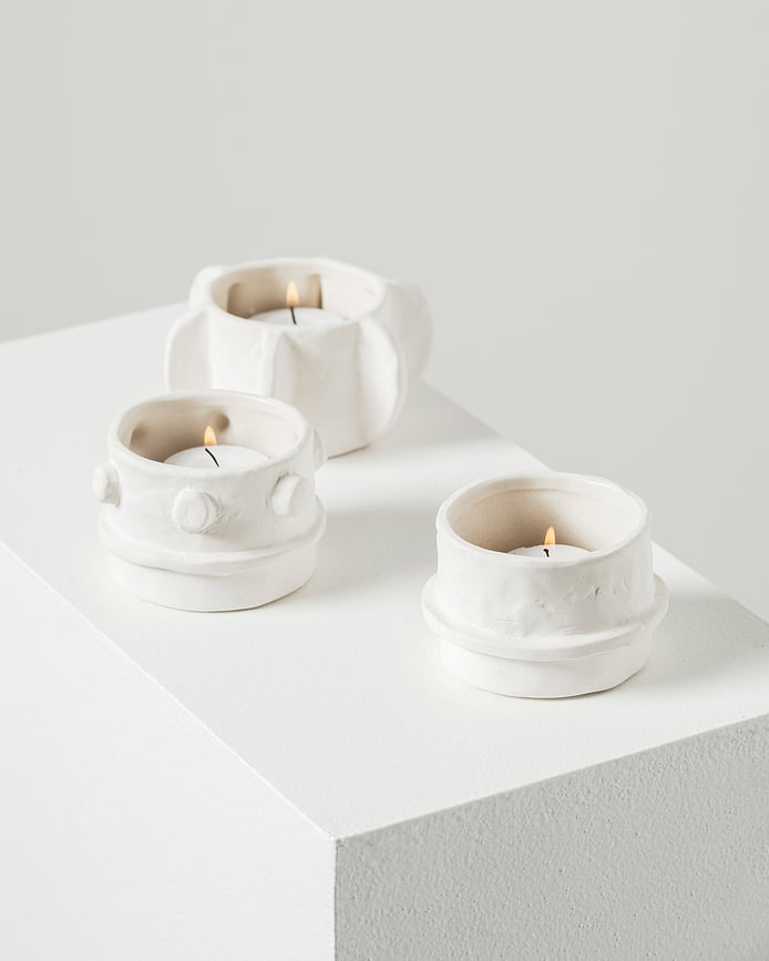 Molly Svijećnjaci za lučice bež 3 kom.