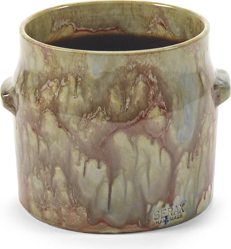 Mystique Tegla za cvijeće 22 cm zeleno-crvena