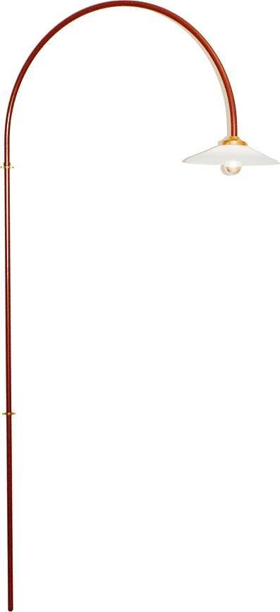 N°2 Stenska svetilka, 180 cm, rdeča