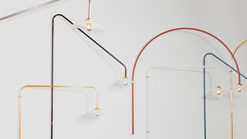 N°3 Lampe murale, 135 cm, noire