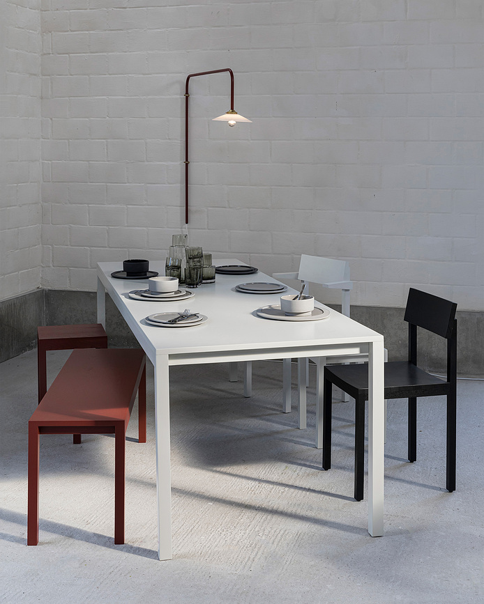 N°5 Φωτιστικό επιτοίχιο, 100 cm, κόκκινο