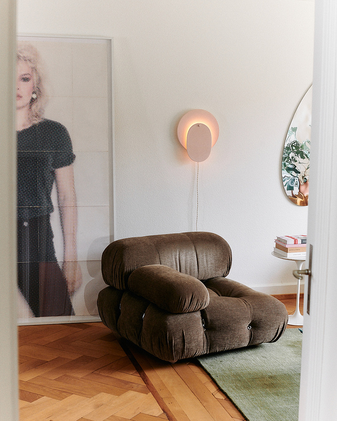 Nebula Stenska svetilka, 39,5 cm, temnozelena