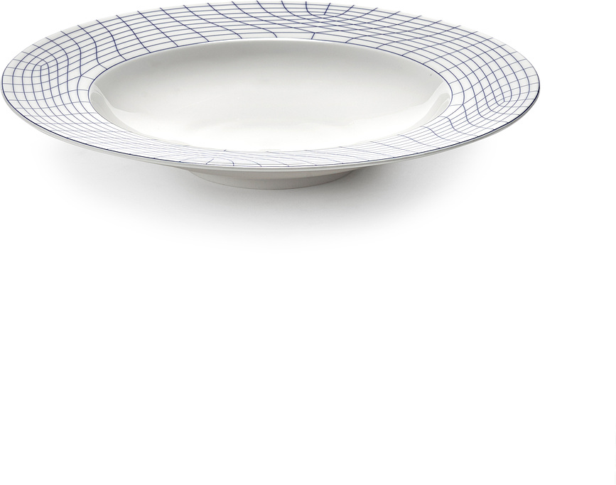 Nido 01 Tanjur duboki 28 cm bijelo-plavi